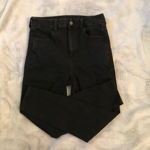 Curvy high rise black AE jeans
